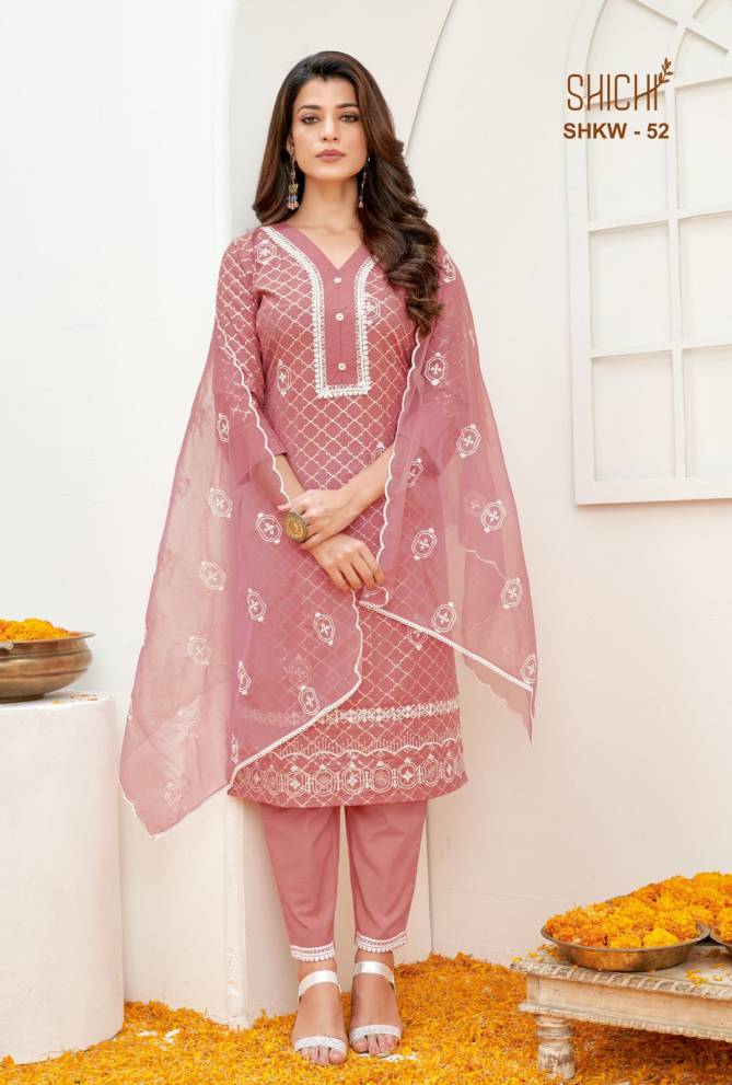 Shichi Khwab Collection Exclusive Festive Wear Cotton Kurti With Pant And Dupatta Collection